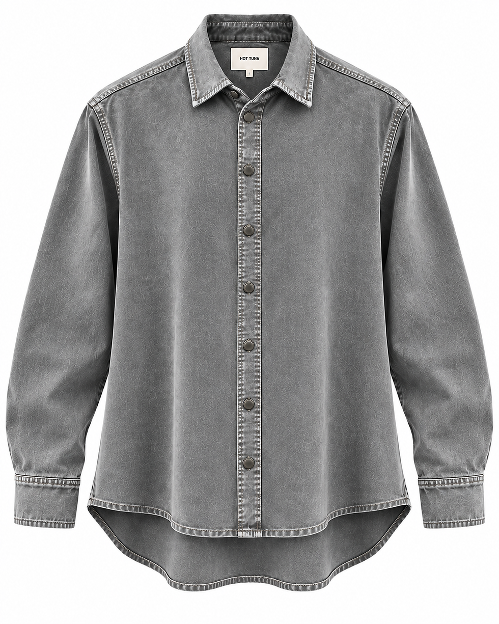 תמונה ממוזערת: REGULAR FIT SHIRT – LIGHT GREY WASH