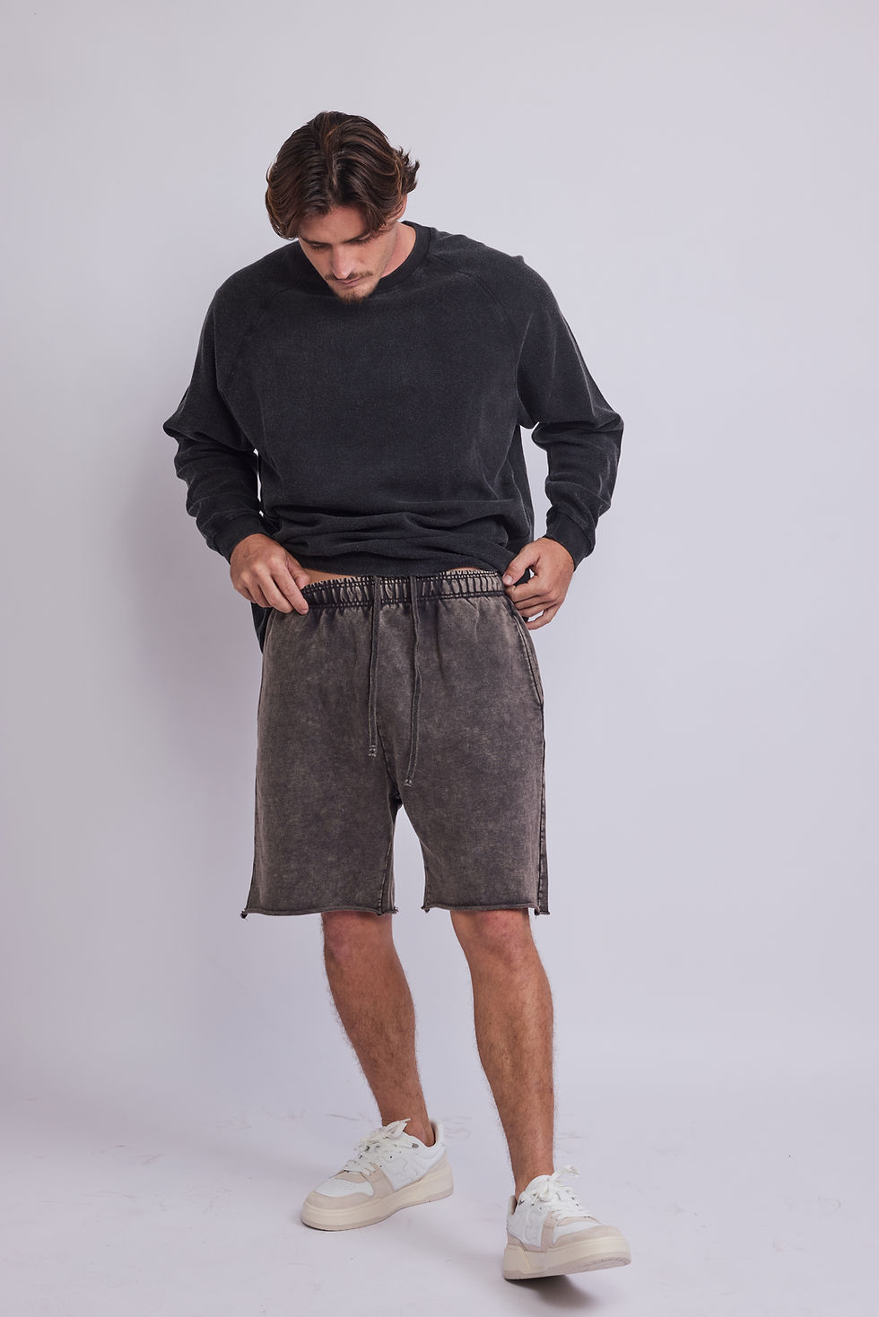 תמונה ממוזערת: Waffle crew neck t-shirt long sleeve
