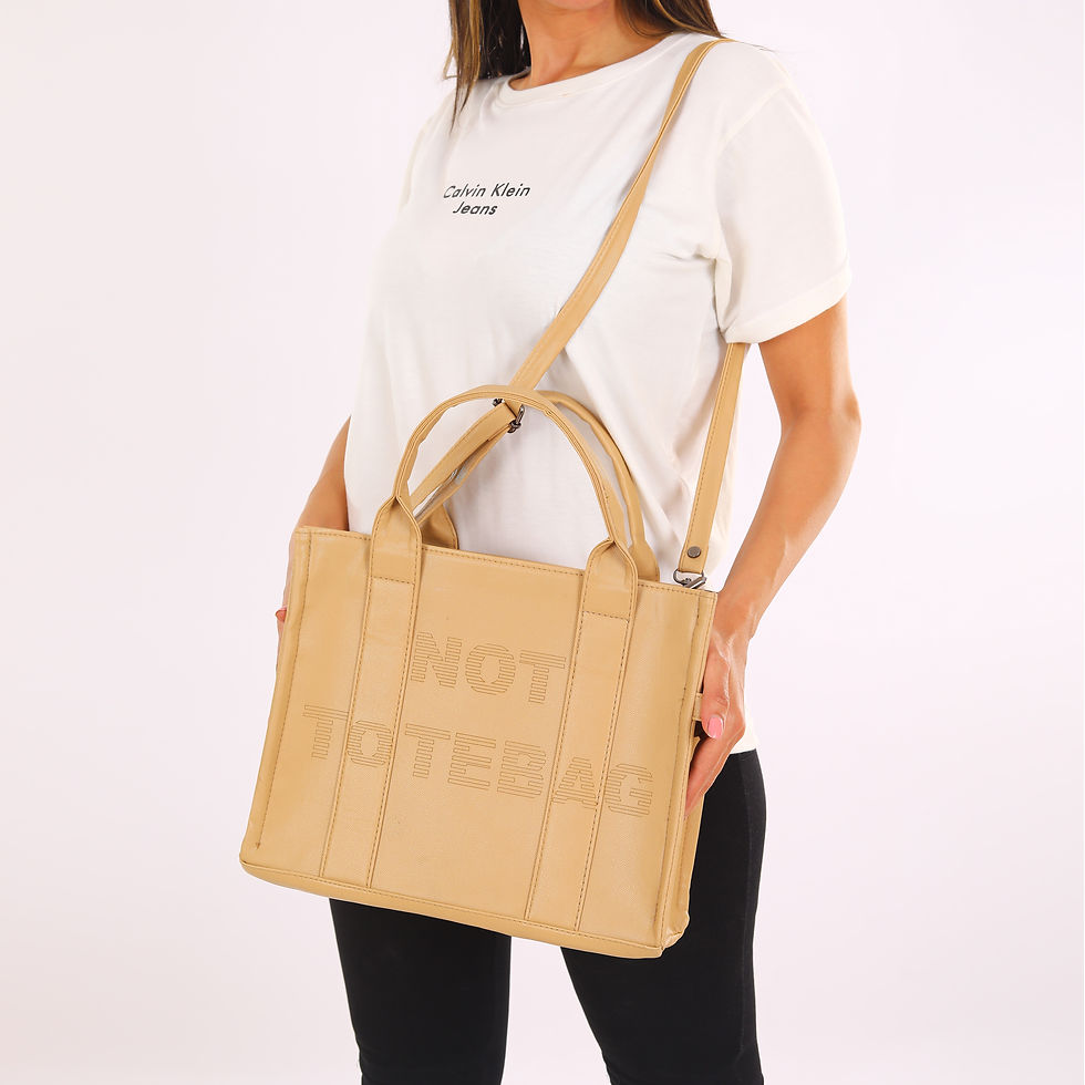 Thumbnail: Beige | Leather Medium | Not Tote Bag