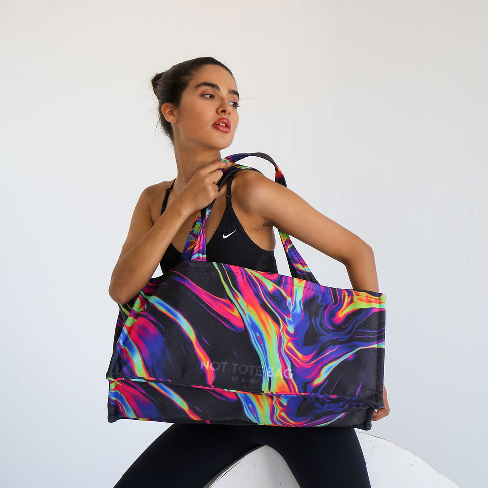Thumbnail: Black-Flow | Jumbo | Not Tote Bag