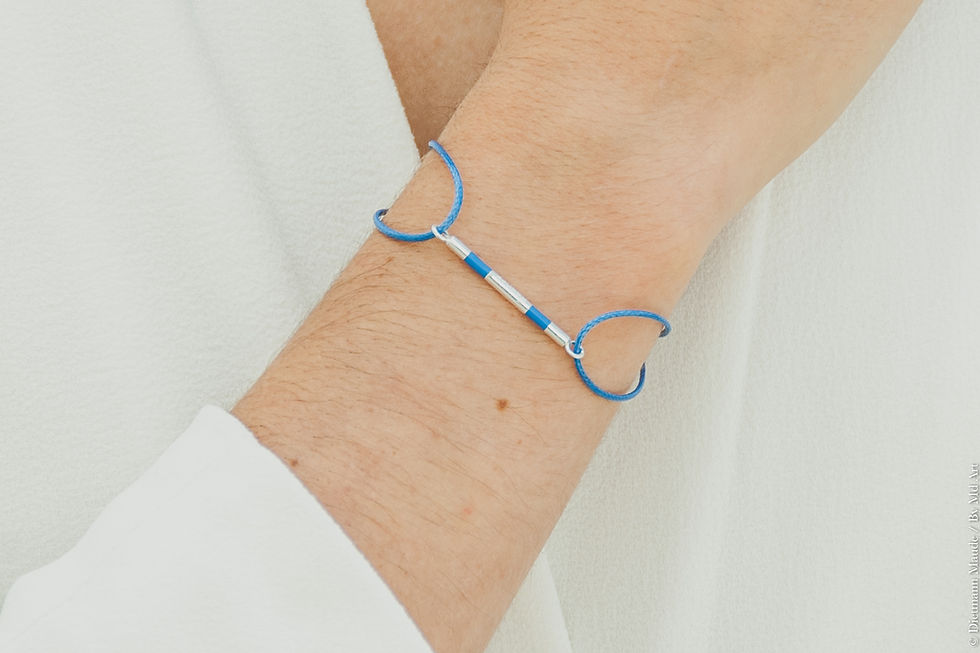 Miniature : Bracelet Barré sur cordon