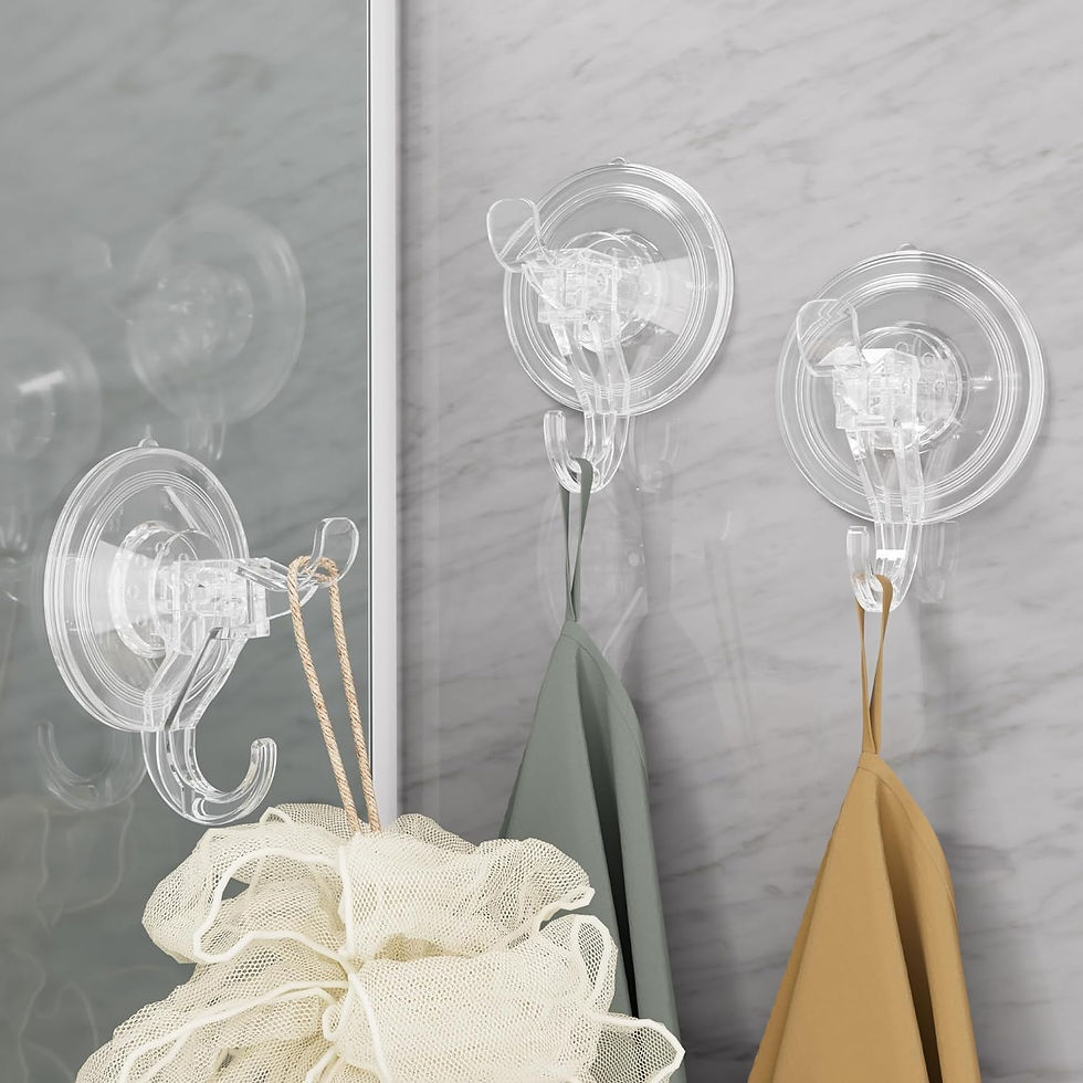 Transparenter Aufhänger mit Saugnapf