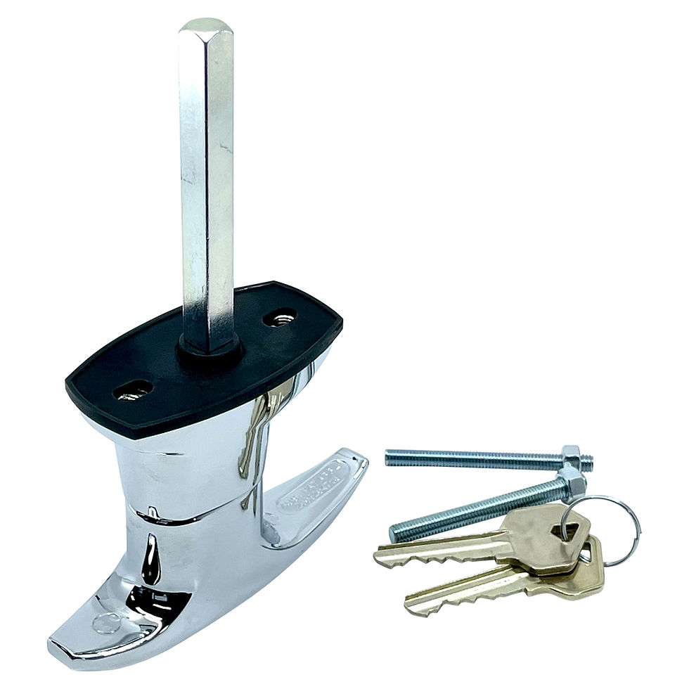Thumbnail: Liftaway Rear Mount Polished Chrome L-Handle LA150