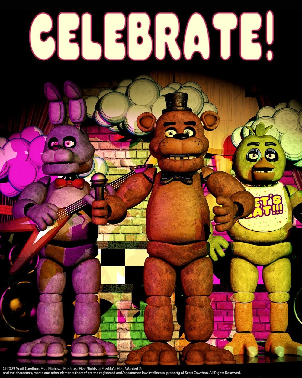 Celebrate poster of FNaF