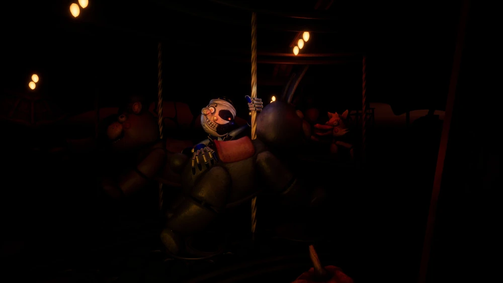 Moon on the carousel going towards the player