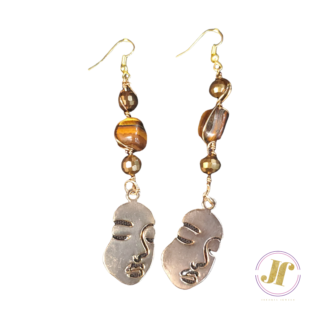 Honey Kiss Tigers Eye Earrings
