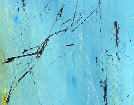 Blue and Black Painting