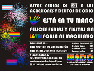 FERIAS y FIESTAS SIN LGTBIFOBIA NI MACHISMO
