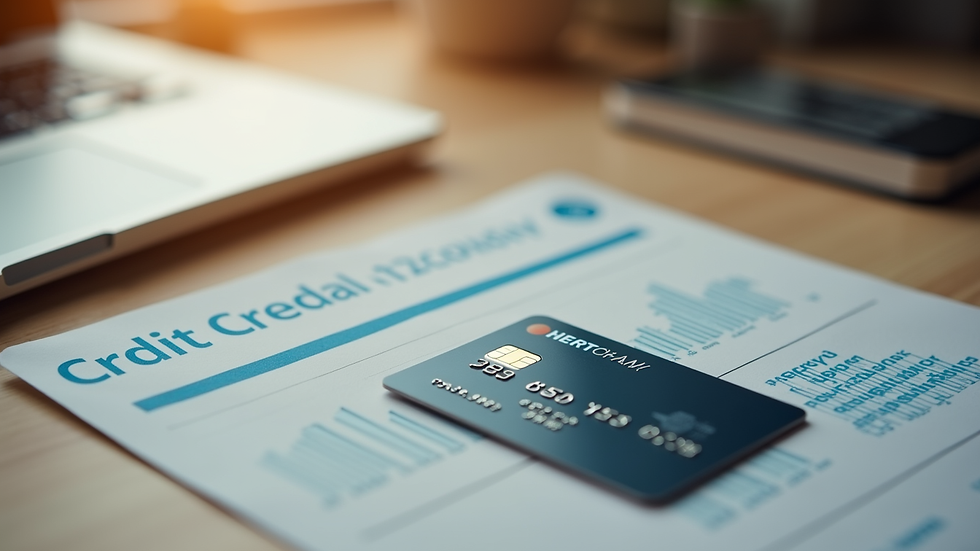 Close-up view of a credit card and a travel insurance document on a wooden table