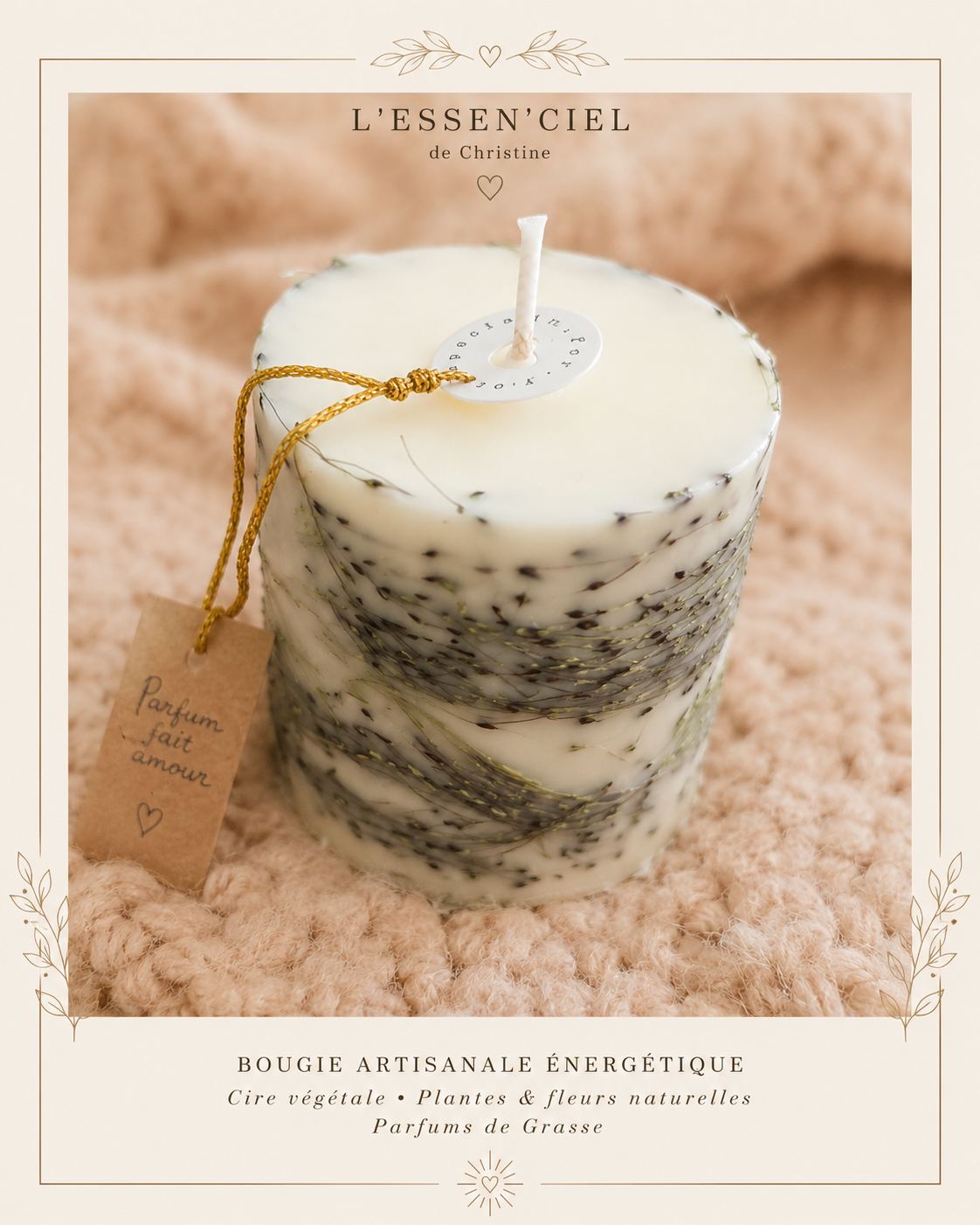 Bougie vibratoire Fleur sauvage
