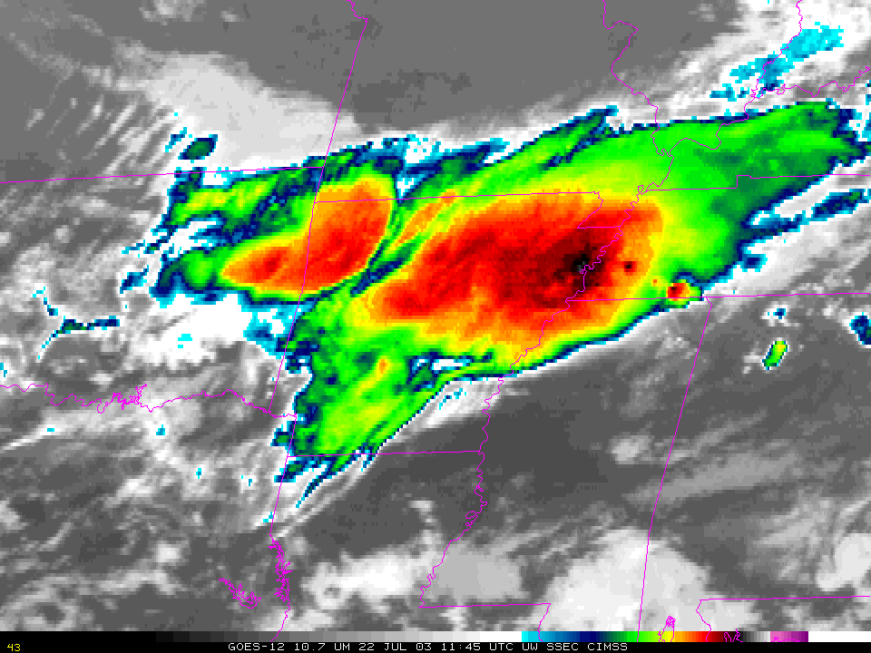 GOES 12, 10.7 µm IR imagery
