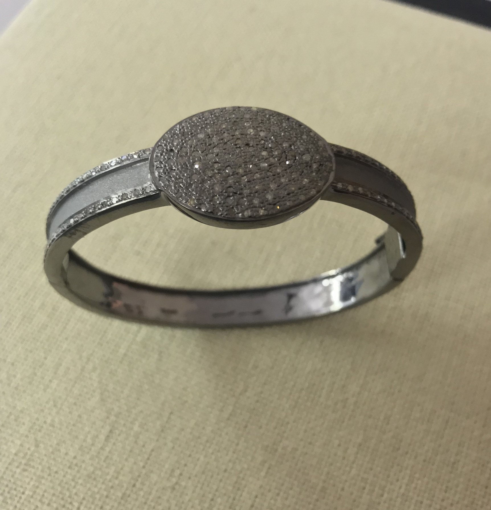 Oval Shaped Diamond Bangle