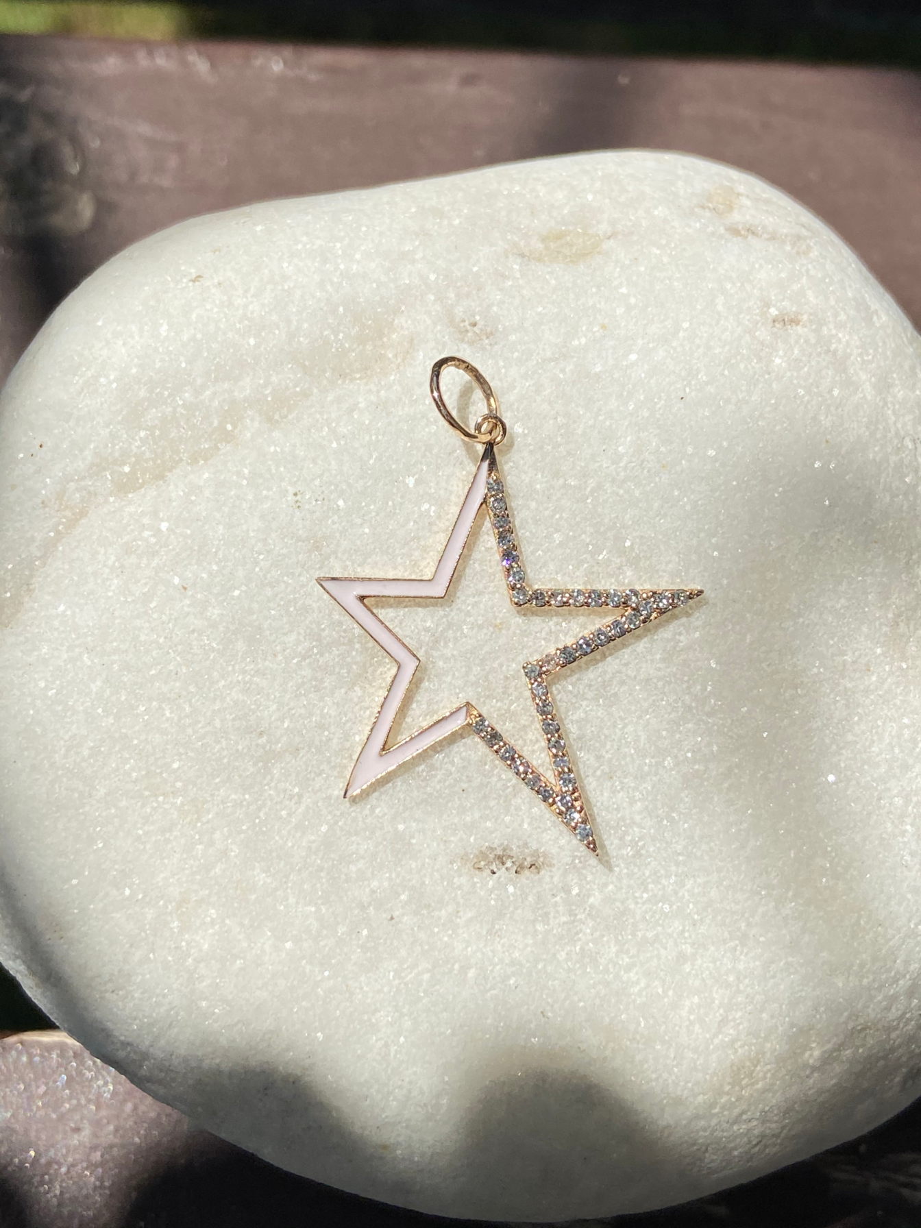 Star Enamel Diamond Pendent