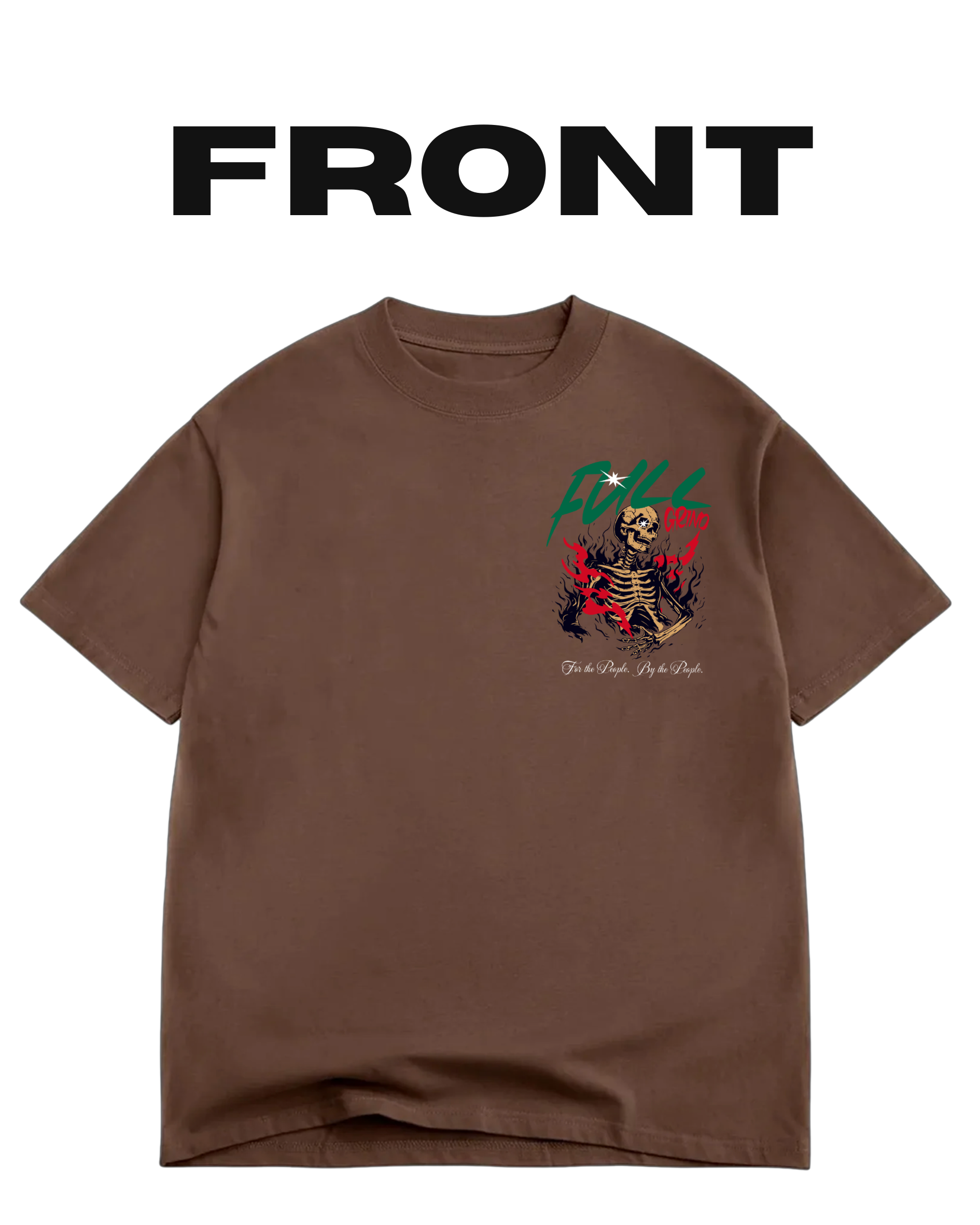 Skeleton - 'Mexican Heritage' Oversized Box Tee (Chocolate Brown)