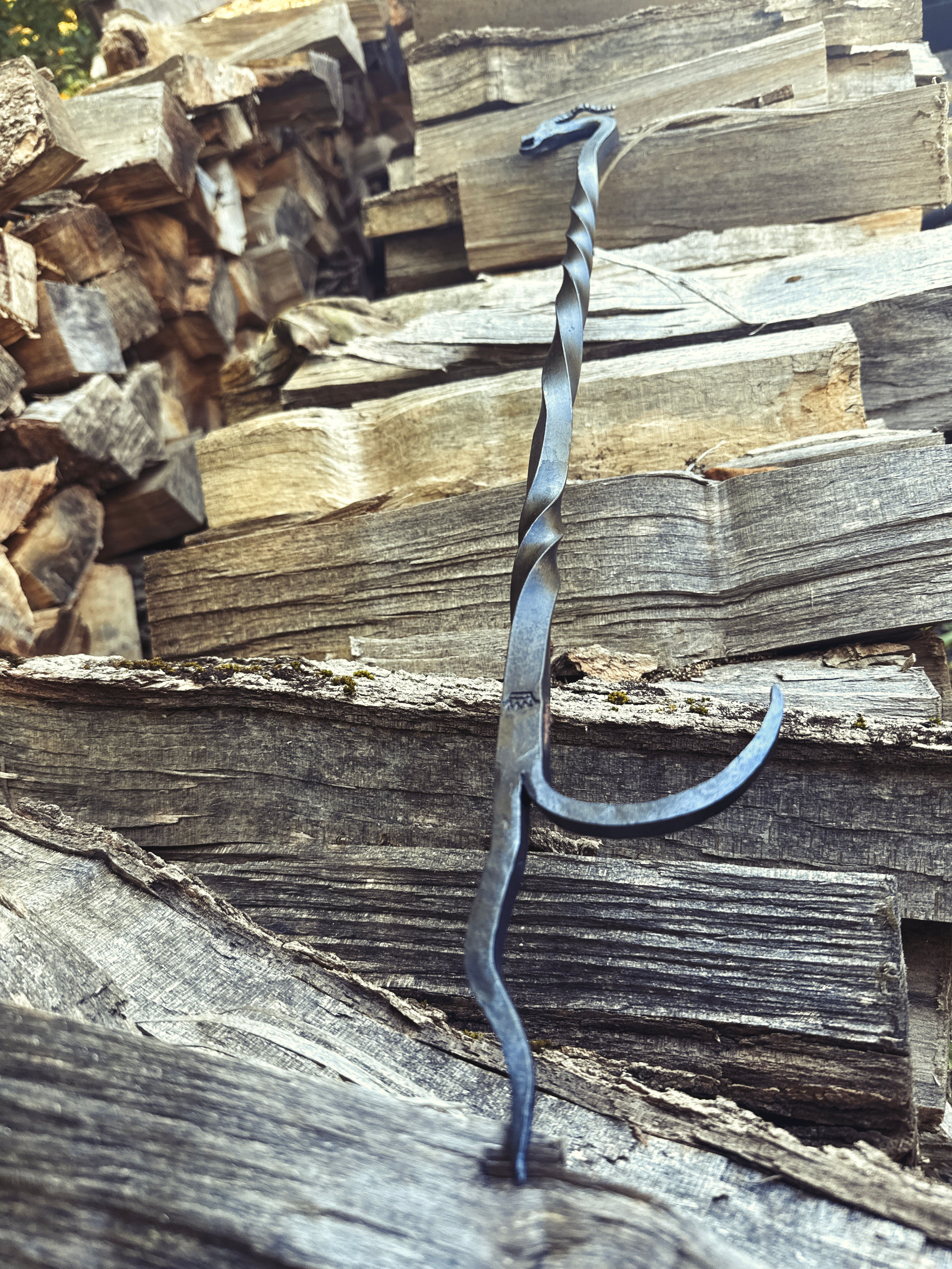 Dragon head fire poker