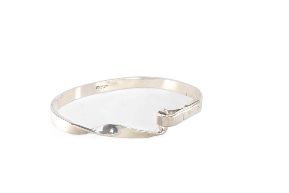 Sterling Silver Cuff with Hook Closure