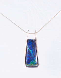 A Blue-Green Azurite Pendant