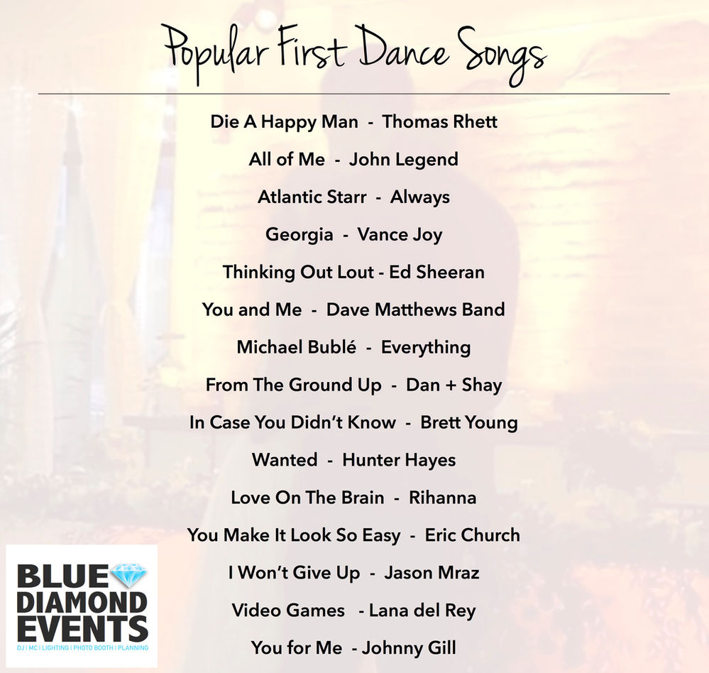 Playlists Popular First Dance Songs