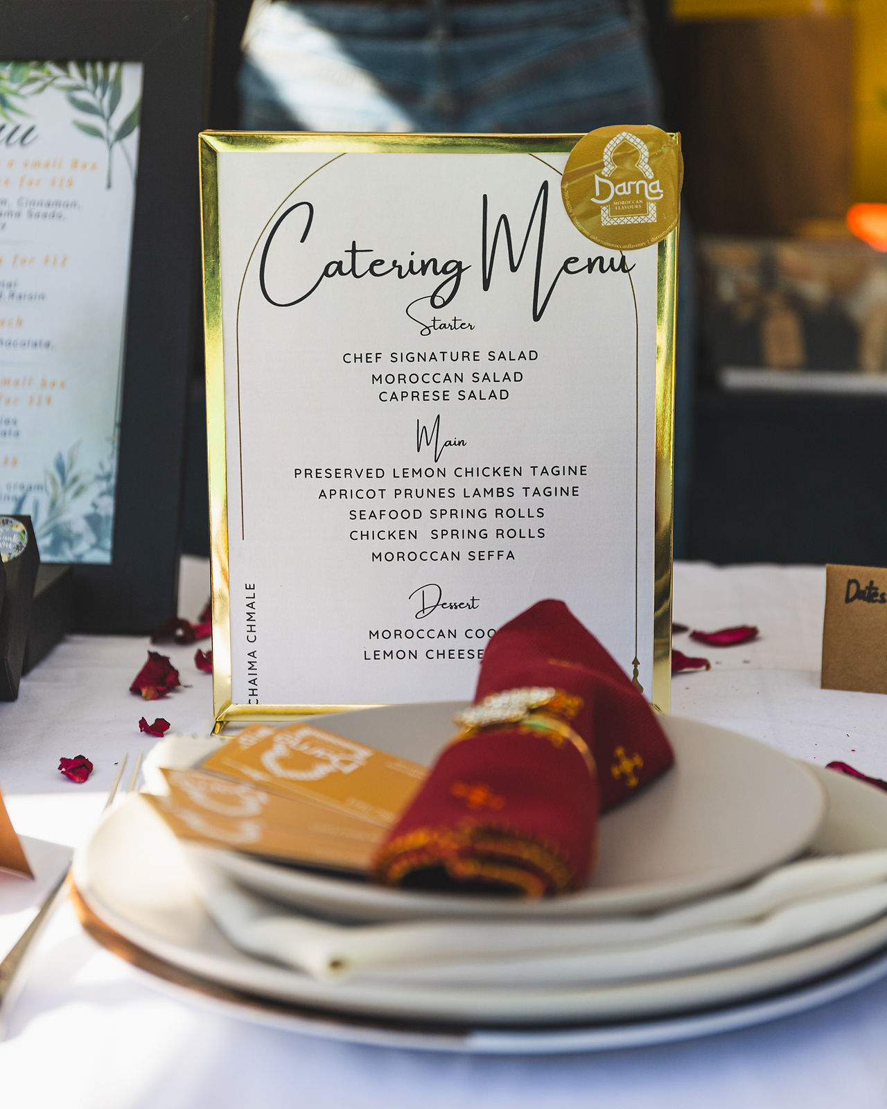 Darna Moroccan Flavours catering menu