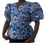 Thumbnail: Women wrap peplum puff sleeves 