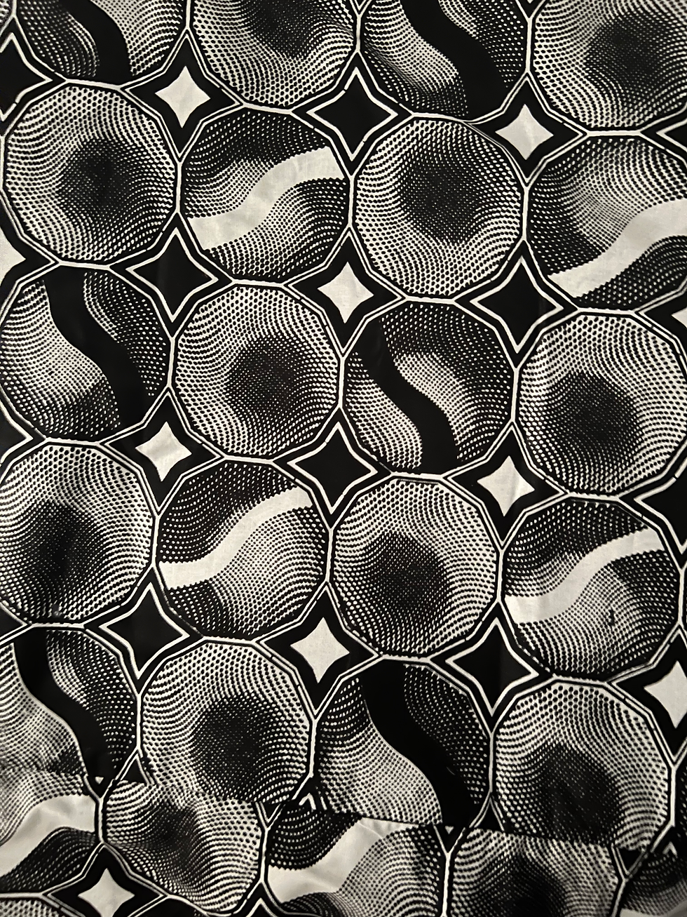 Thumbnail: Men’s traditional African  print wrap  black and white