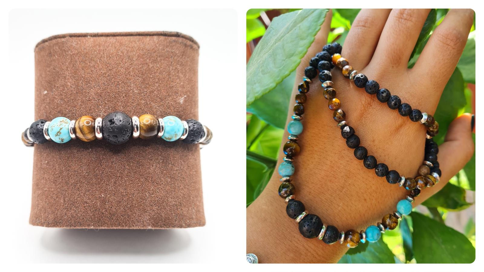 סט לבה וטורקיז כסף