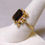 Thumbnail: Yellow Gold Emerald Cut Rhodolite Garnet and Diamond Ring
