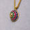 Thumbnail: 18K Ruby, Sapphire, and Emerald Domed Pendant