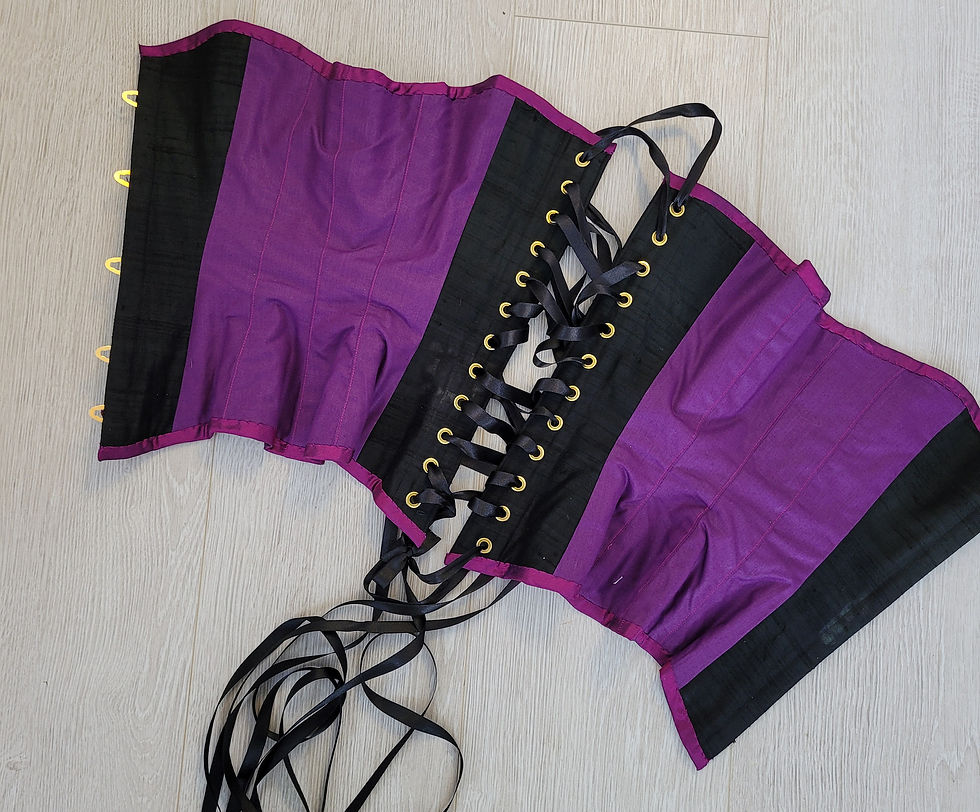 Thumbnail: "Felicity" - 23.5" closed waist demi-bust corset