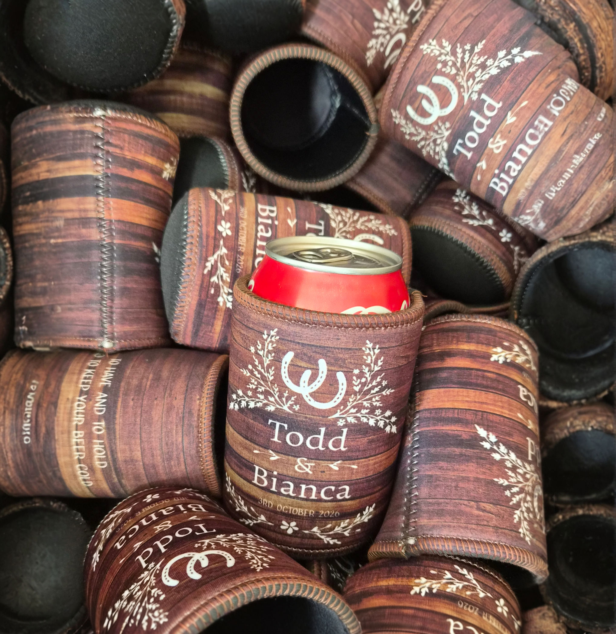 5 mm Thick Fully-Stitched Neoprene Koozies with base -355ml
