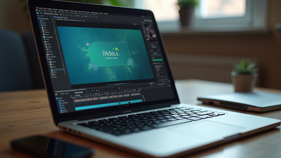 Close-up view of a laptop screen showing a custom design editing software