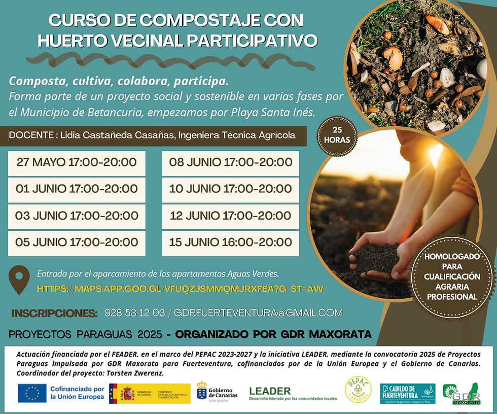 CURSO EN AGUAS VERDES DE COMPOSTAJE Y HUERTO DE AUTOCONSUMO VECINAL