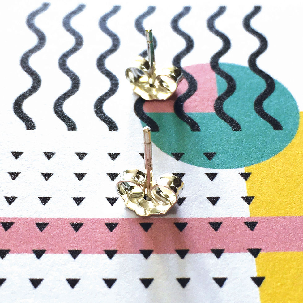 Thumbnail: Dot Diamond Shape Stud Leather Earrings