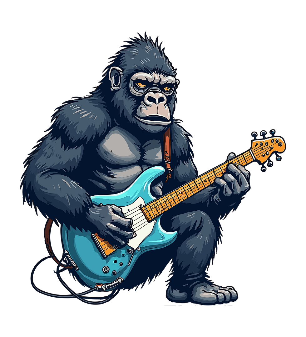 Gorilla Playing Guitar