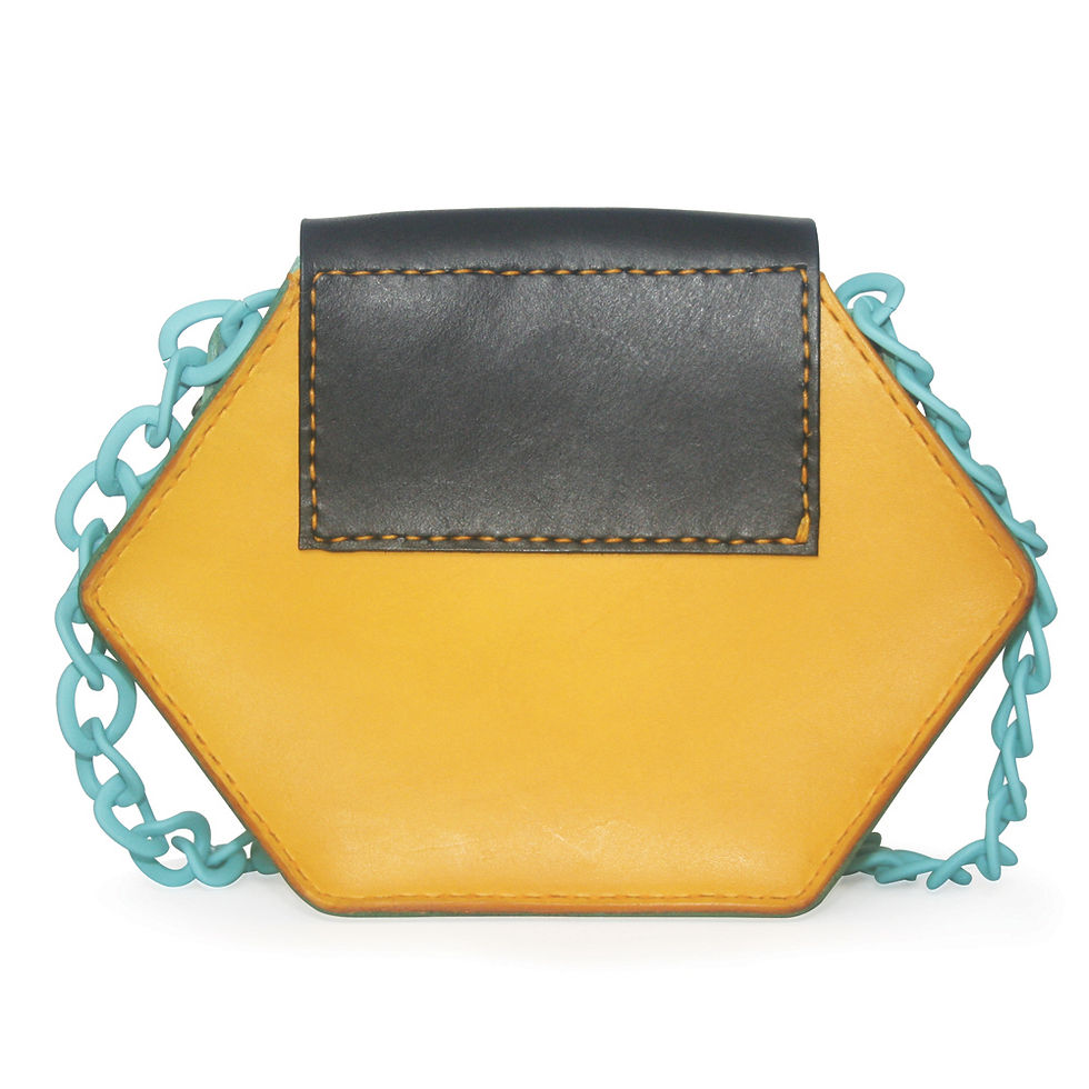 Thumbnail: Hexagon Amber Leather Bag
