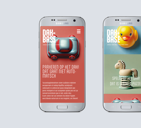 Webapp en visuele identiteit voor multifunctionele daken van Dakbase.
