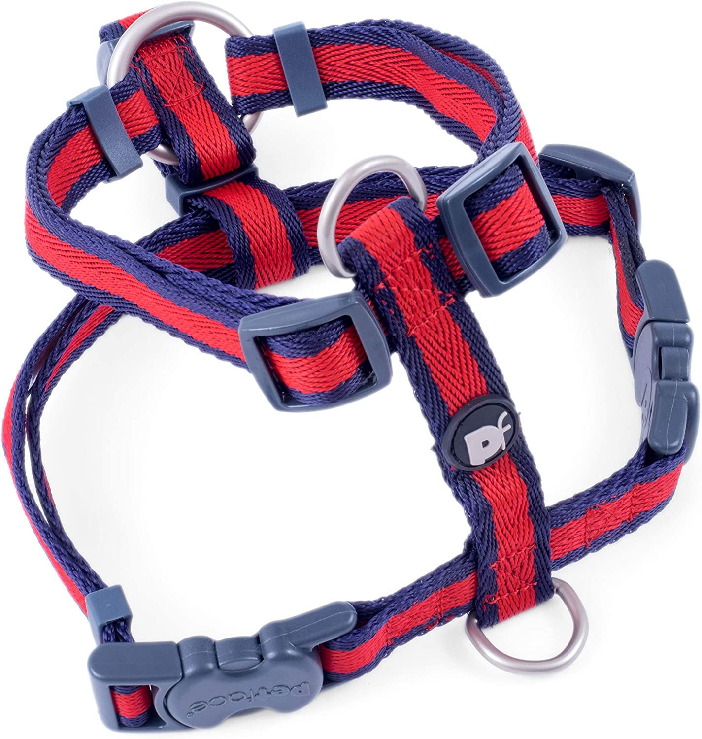 SCARLET STRIPE DOG HARNESS S/M/L