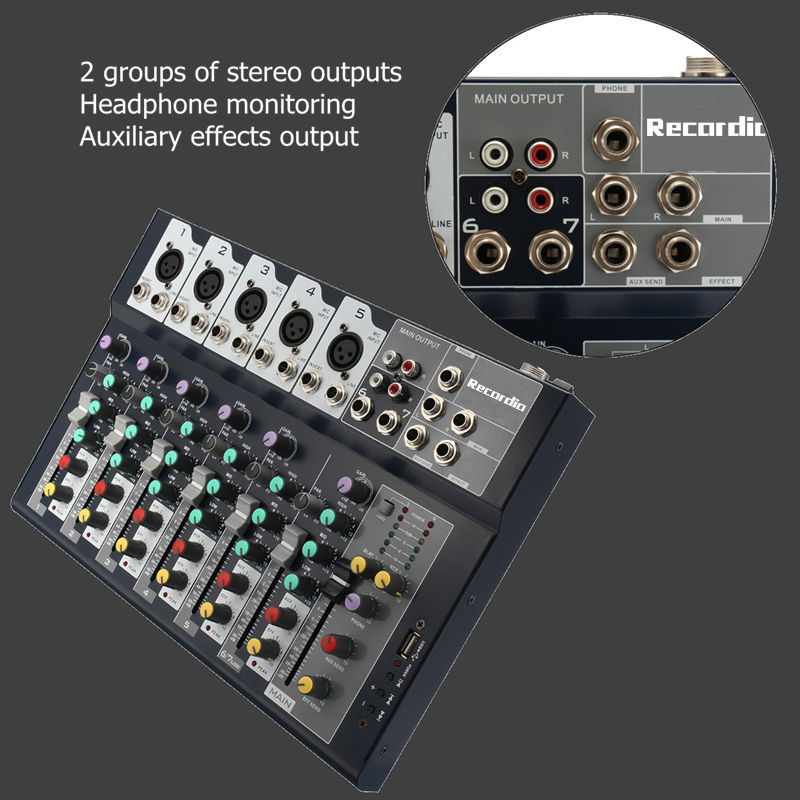 Thumbnail: GAX-UF7 USB Digital Microphone Sound Mixer Amplifier With Blueteeth