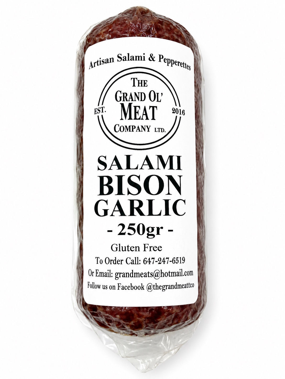 Bison Garlic Salami