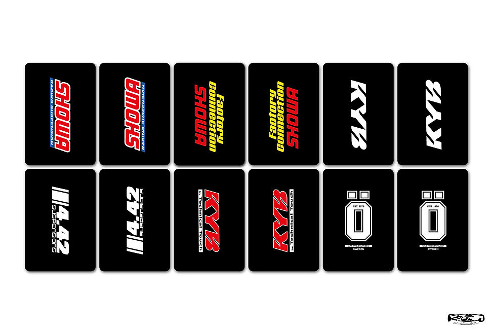 Stickers fourche noir motocross 