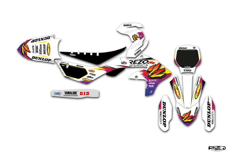 Miniature : template kit déco motocross yamaha retro serie 2.6