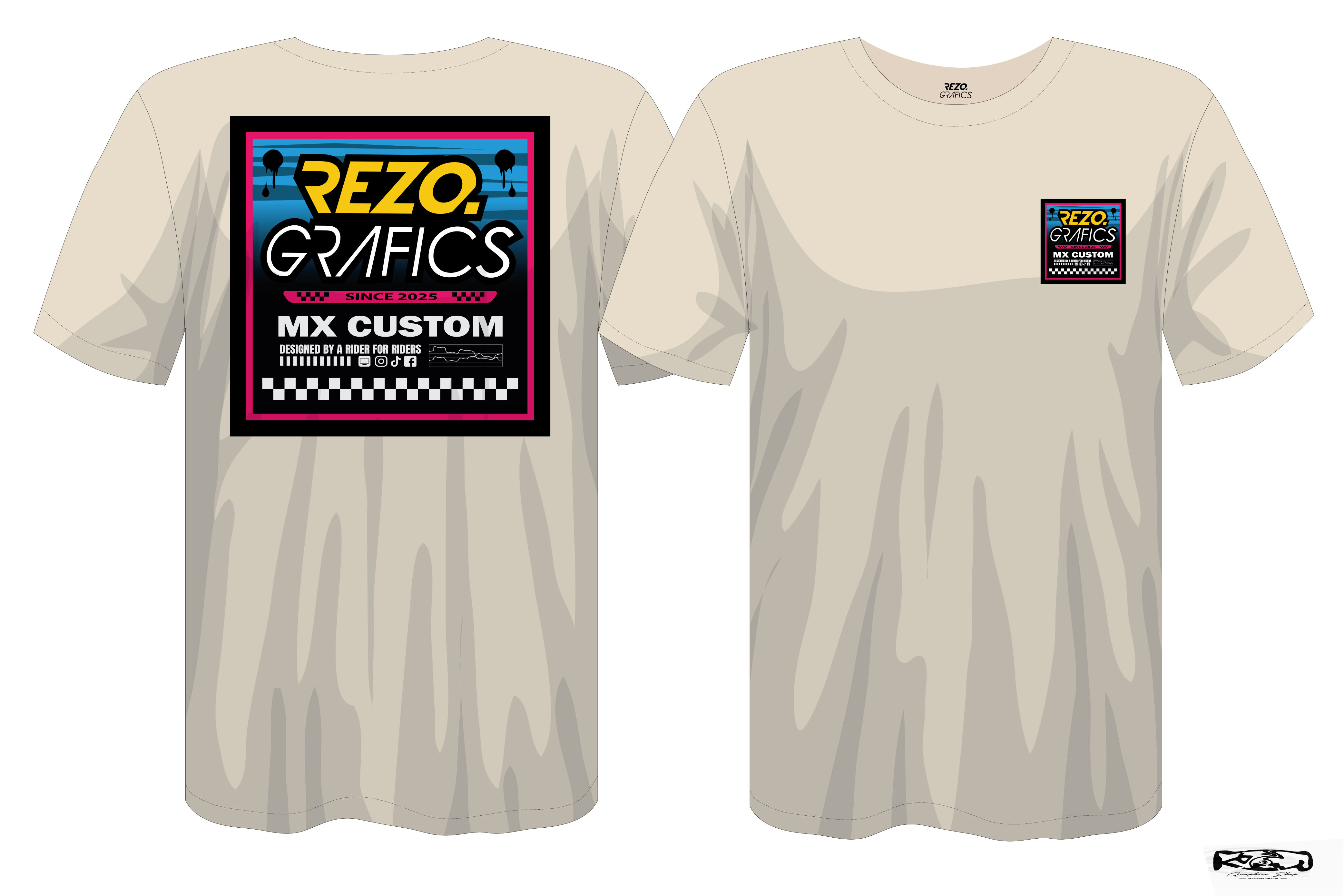 t-shirt rezo grafics summer serie 2.6 blue