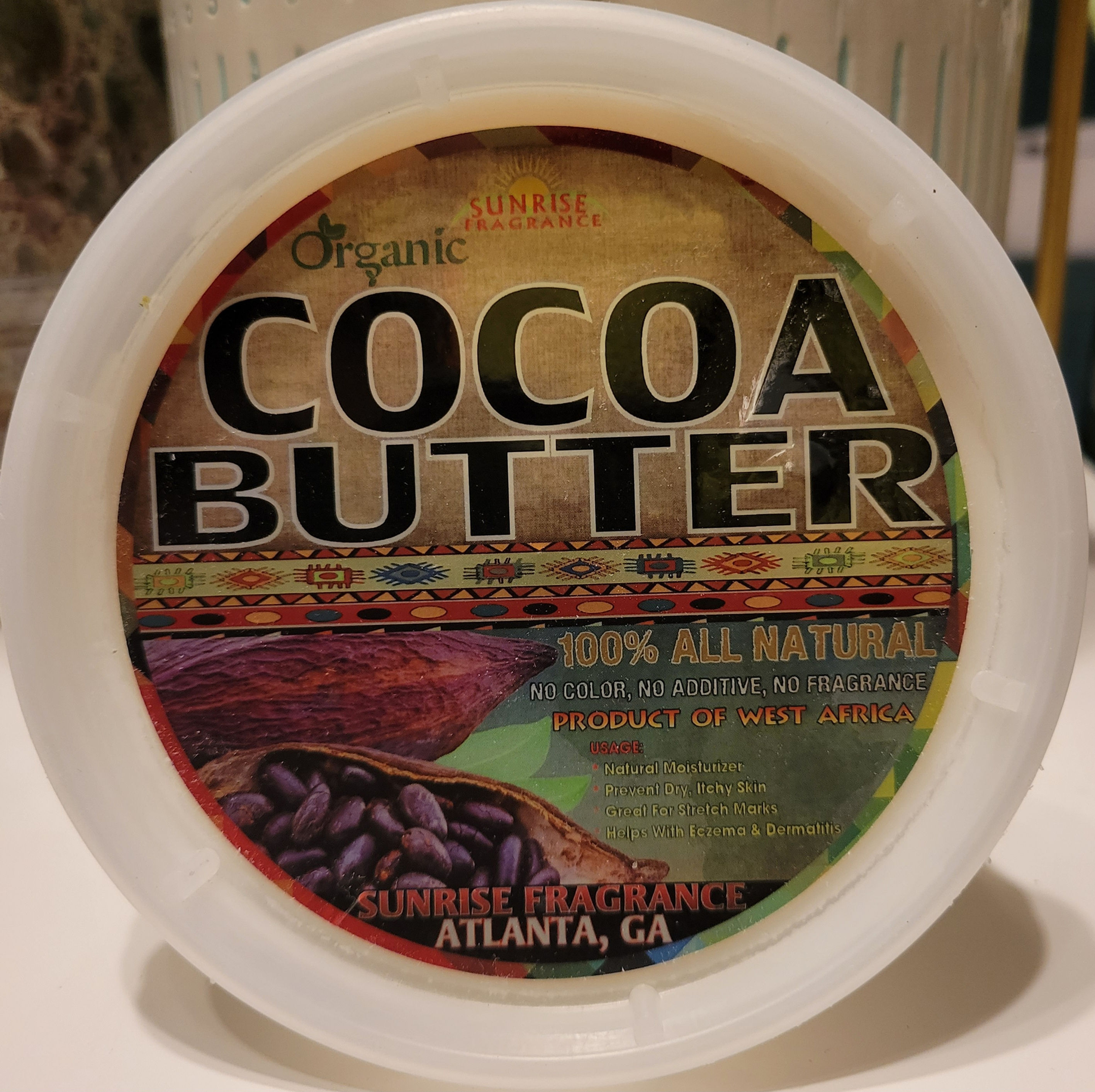 SUNRISE FRAGRANCE ORGANIC COCOA BUTTER 