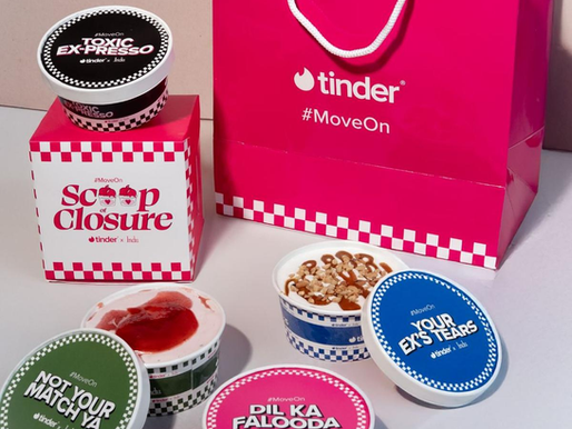 Confectionery: The Scoops of Heartbreak: How Tinder is Turning Breakups into a Sweet, Savvy Campaign