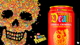 Beverages: "Cereal Criminal": Liquid Death Unleashes Nostalgia with an Edgy Twist