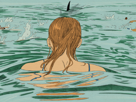 Swimming towards the sharks