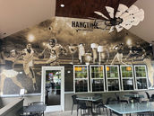 Omega HIPS wall mural for local bar and restaurant, Hangtime