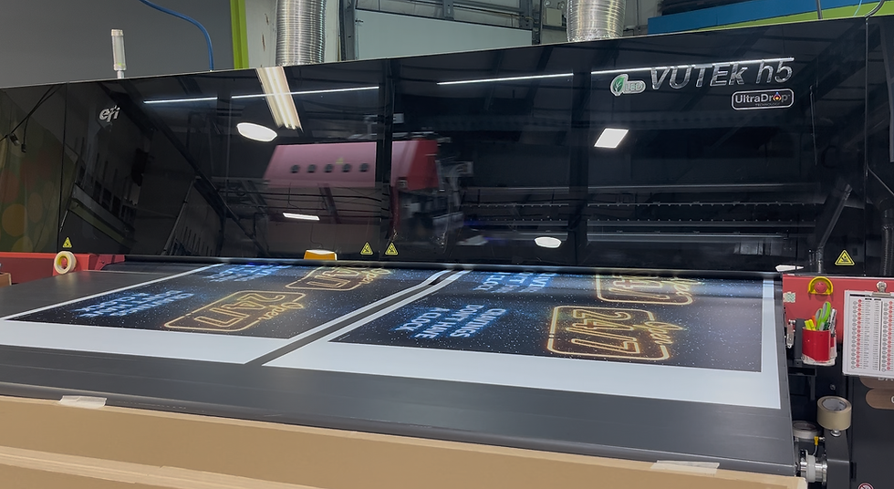 Vutek printing on Coroplast