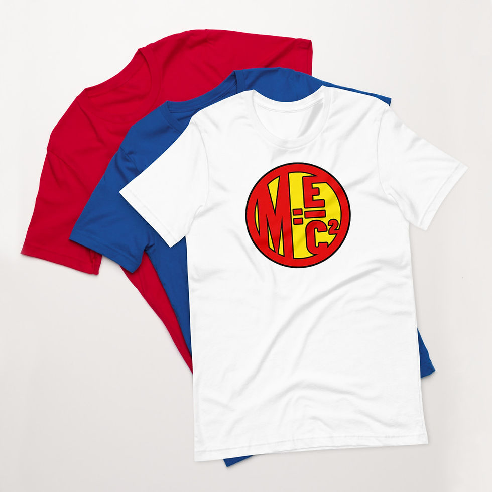 Thumbnail: M = E / C2 (cubed) - Quantum T-Shirt - Inner Tag
