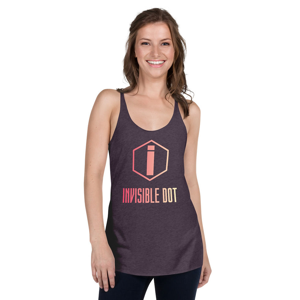 Thumbnail: Invisible Dot Fade Logo Women's Racerback Tank